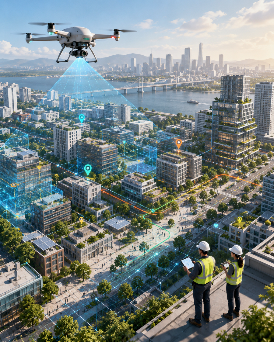 See the city from above.